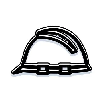 Construction safety hard hat protecting workers head Stock Illustration