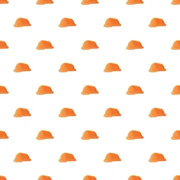 Construction safety helmets forming a seamless pattern イラスト素材