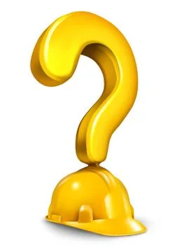 Construction safety questions Stock Illustration