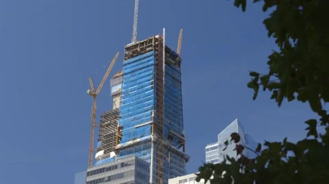 Construction on Salesforce Tower Stock Footage 68720524