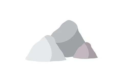 Construction Sand Piles Vector Illustration Set Stock Illustration