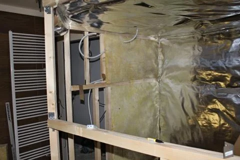 Construction of saunas Foto stock