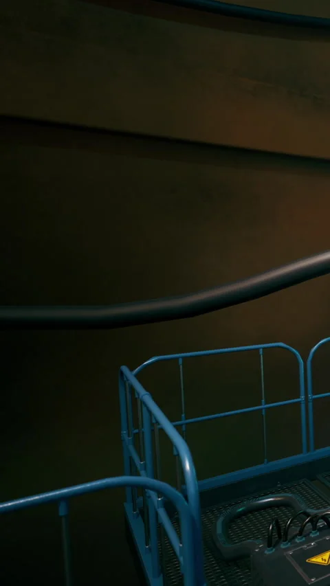 Construction scaffolding with cables during a work shift at a building site Stock Footage 341054865