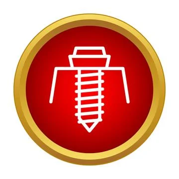 Construction screw building tool line icon design Stock Illustration