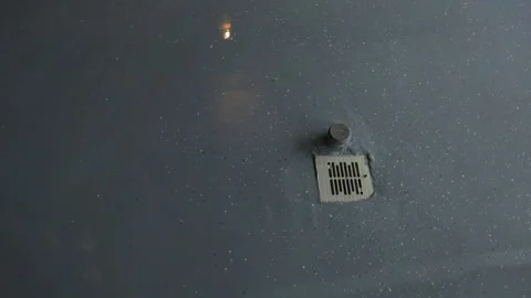 Construction series: epoxy resin flooring with decorative chips Stock Footage 150886239