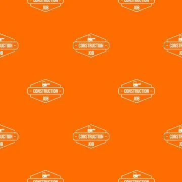 Construction service pattern vector orange Stock Illustration