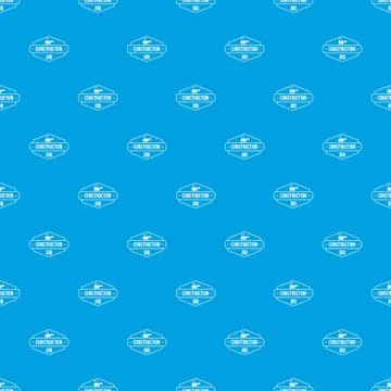 Construction service pattern vector seamless blue Stock Illustration