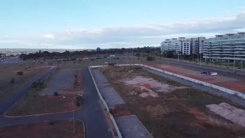 Construction set to begin of new commercial buildings and apartments in Brasilia Video stock 246773399