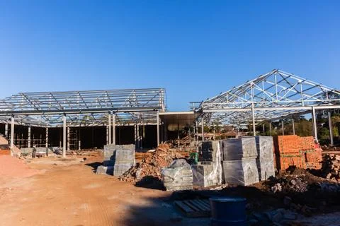 Construction Shop Mall Structures Stock Photos