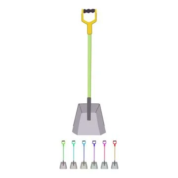 Construction shovel vector cartoon graphic Illustration
