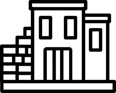 Construction Sight Line Icon Design Stock Illustration
