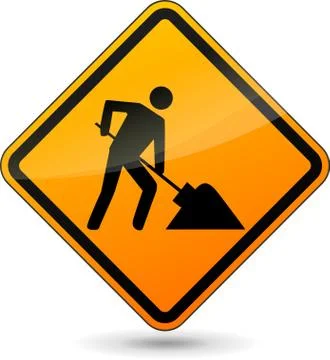 Construction sign Stock Illustration