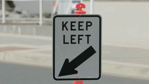 Construction Sign for roadworks Video stock 76736584