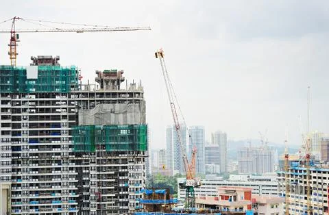 Construction in singapore Stock Photos