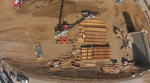 Construction Site from Above Video stock 43349601