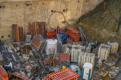 Construction site from above Stock Photos