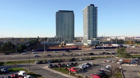 Construction site across the street. Stock Footage 69776311