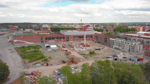 Construction Site aereal view. Stock Footage 267858857