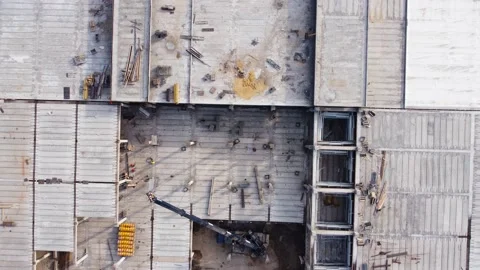 Construction site aerial Stock Footage 168613767