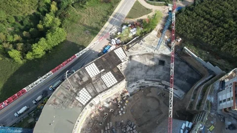 Construction site, aerial Stock Footage 220799214
