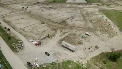 Construction Site Aerial View 5 Stock Footage 197479106