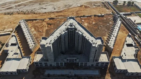 Construction site aerial view in Yanbu KSA Stock-Footage 309877356