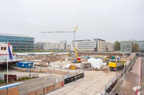 Construction site in Amsterdam Stock Photos