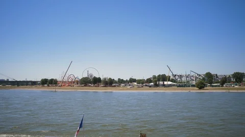 Construction site of the amusement Park. View of the construction of the Video stock 111578452