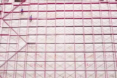 Construction site and building structure background Stock Photos