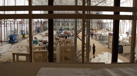 Construction site and plans Stock Footage 63601400