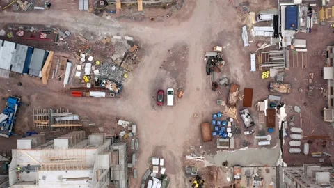 The construction site of the apartment buildings Stock Footage 160747233