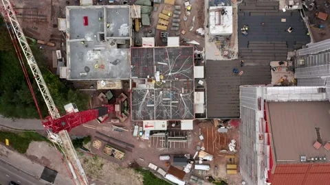 The construction site of the apartment buildings Stock Footage 160748744