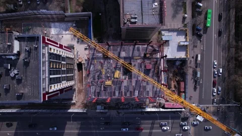 Construction site of an apartment complex Stock Footage 238078269