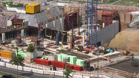 Construction site -  apartment - condominium - 3 Stock Footage 64355069