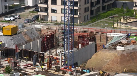 Construction site -  apartment - condominium - 4 스톡 동영상 64355233