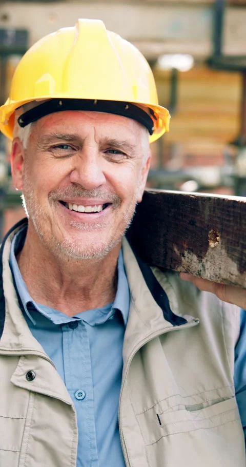 Construction site, architect and man with beam for infrastructure development or Stock Footage 340875487