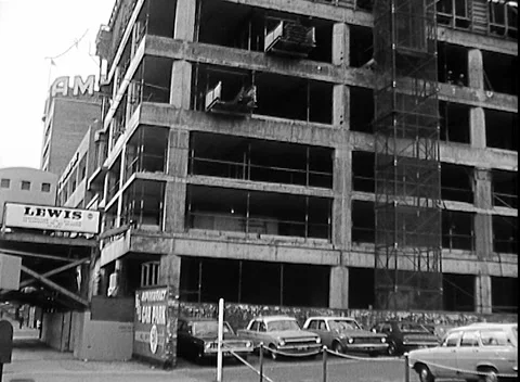 CONSTRUCTION SITE, AUSTRALIA, (1970) Stock Footage 168597908