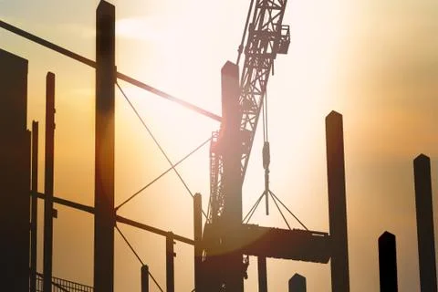 Construction site background Stock Photos