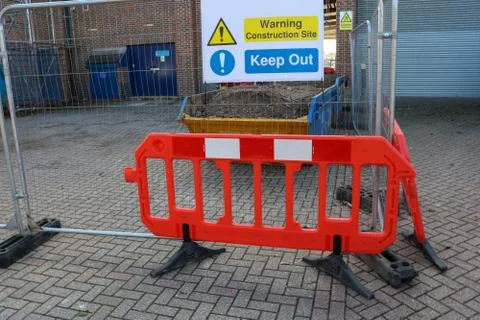 Construction site barrier Stock Photos