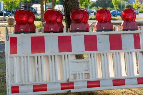 Construction site barrier Stock Photos