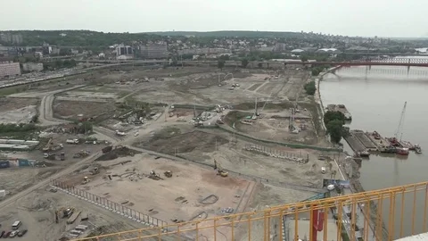 Construction site in Belgrade,Serbia 動画素材 75343673