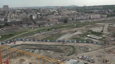 Construction site in Belgrade,Serbia 動画素材 75344084