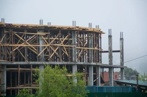 Construction site of a big building Foto stock