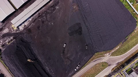 Construction site with black material spread over ground Stock Footage 339648772
