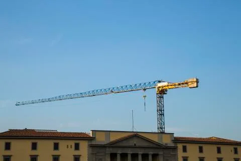 Construction site with blue sky Stock Photos