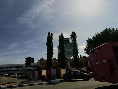 Construction site bordered Stock Photos