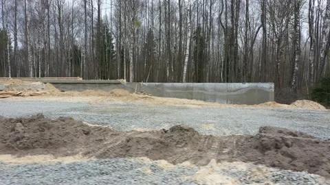 Construction site - bricks, cement. view on construction place Video stock 128275878