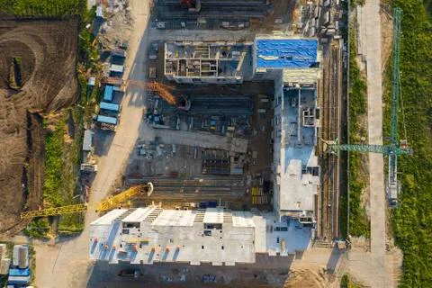Construction site with building under construction. Foto stock