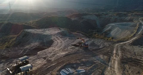 Construction SITE Buildozer D Video stock 127261196