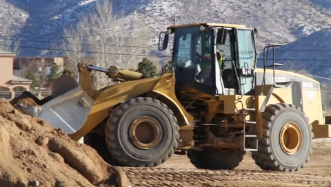 Construction Site Bulldozer Stock Footage 1005752